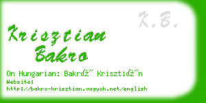 krisztian bakro business card